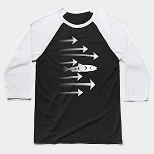 Salmon Arrow Streamer design by Ostwelve (white) Baseball T-Shirt